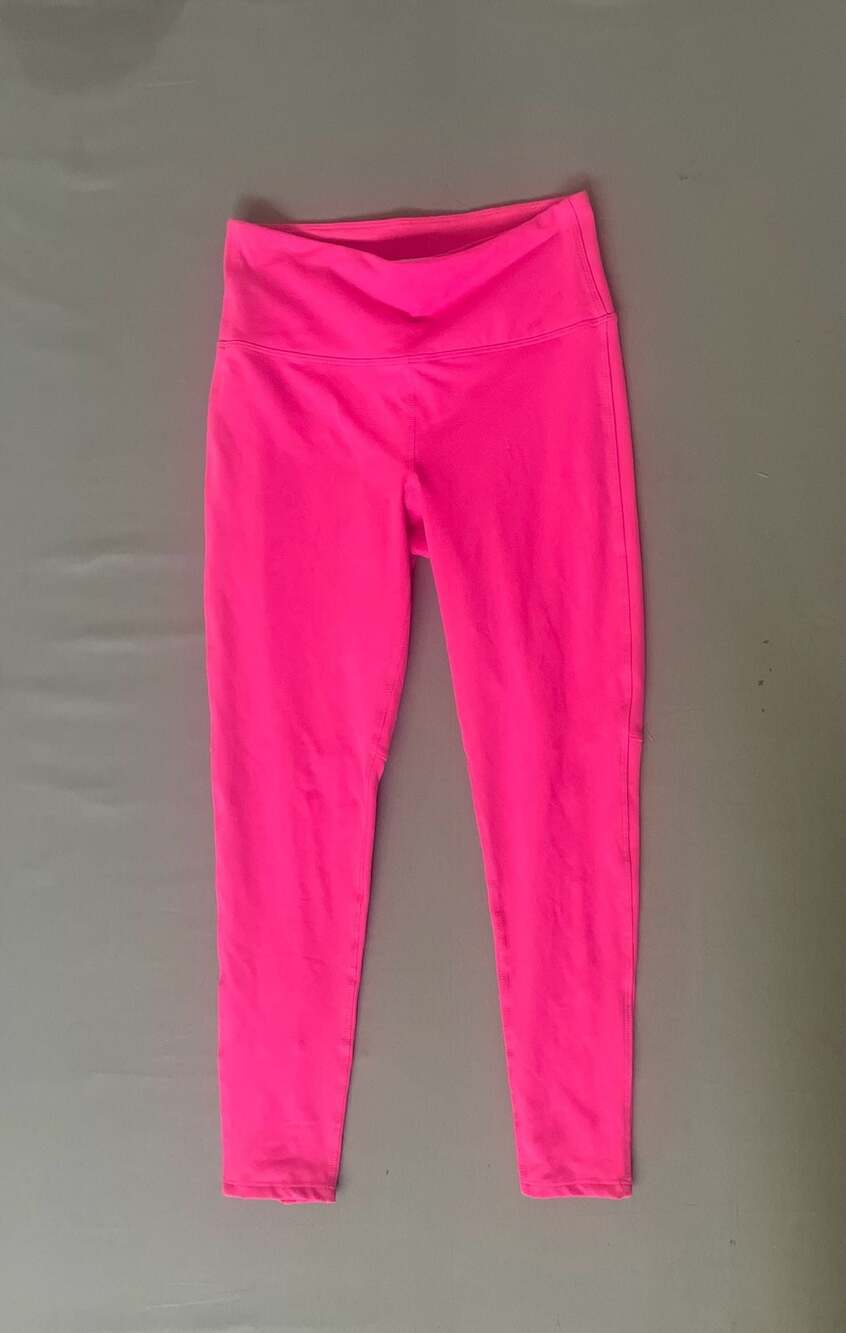 Betsey Johnson Performance Neon Pink Criss-Cross Side Leggings